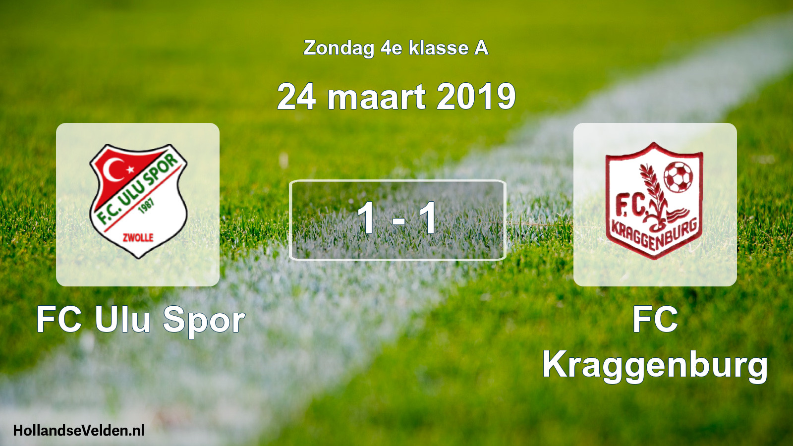Total number of matches played: FC Ulu Spor - FC Kraggenburg 1 - 1 (24 March 2019)