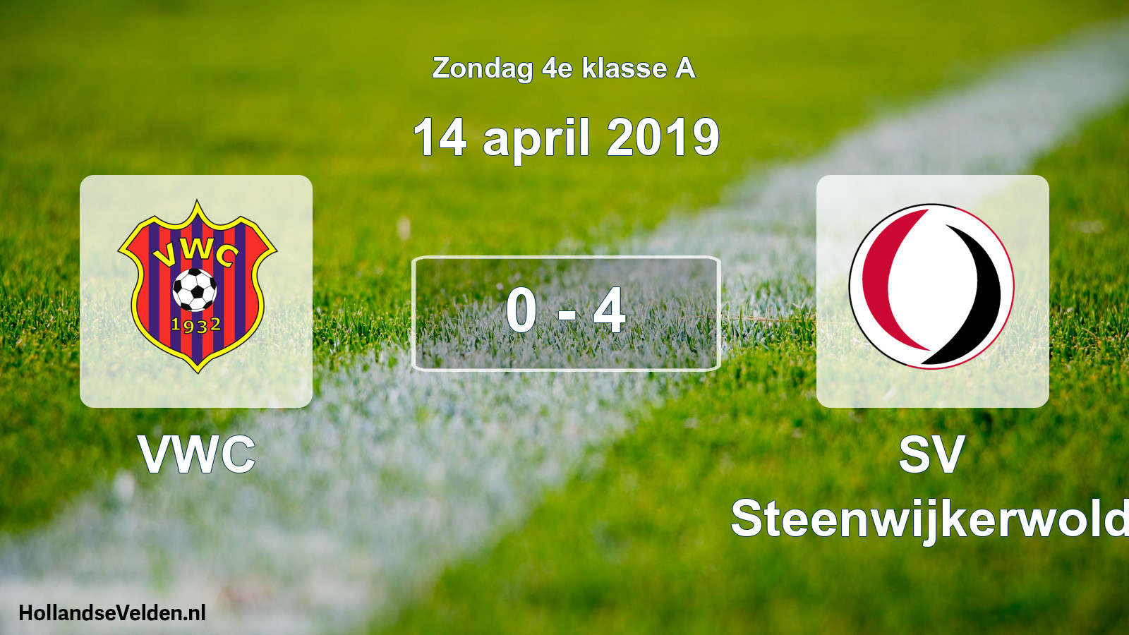 Total number of matches played: VWC - SV Steenwijkerwold 0 - 4 (14 April 2019)