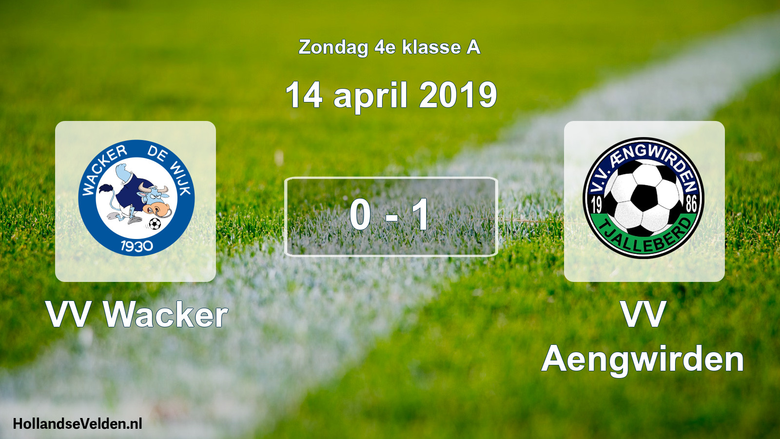 Total number of matches played: VV Wacker - VV Aengwirden 0 - 1 (14 April 2019)