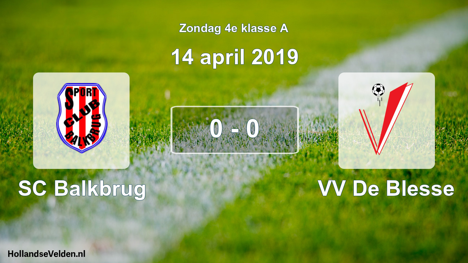 Total number of matches played: SC Balkbrug - VV De Blesse 0 - 0 (14 April 2019)