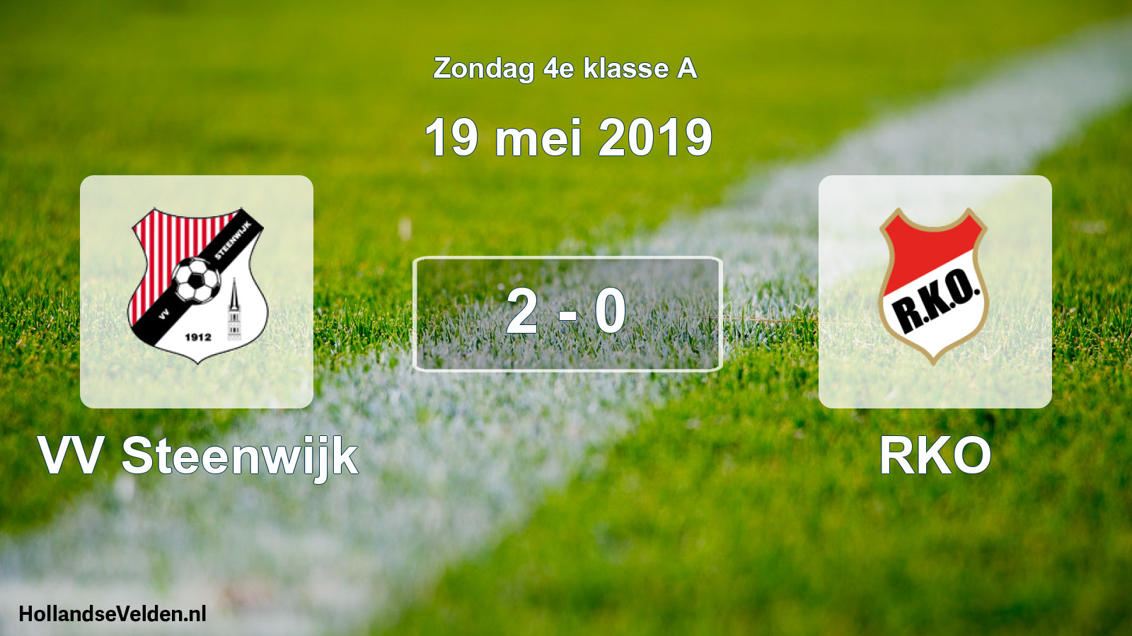 Total number of matches played: VV Steenwijk - RKO 2 - 0 (19 May 2019)