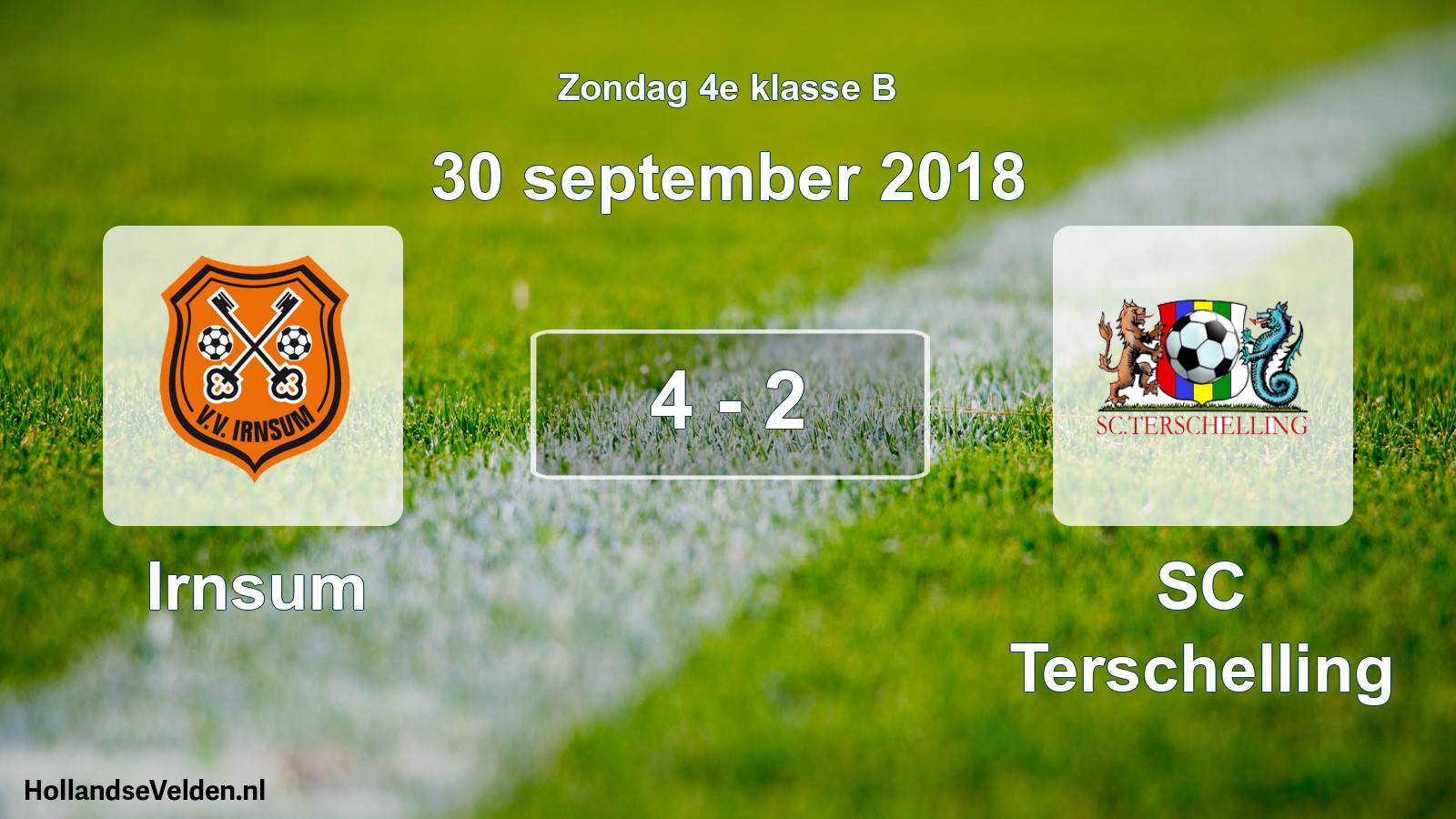 Total number of matches played: Irnsum - SC Terschelling 4 - 2 (30 September 2018)