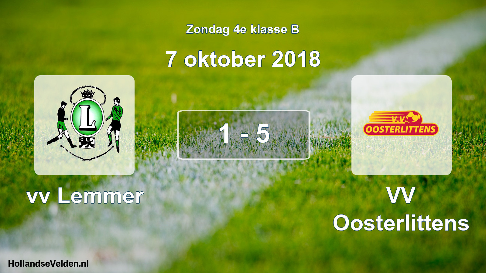 Total number of matches played: vv Lemmer - VV Oosterlittens 1 - 5 (7 October 2018)