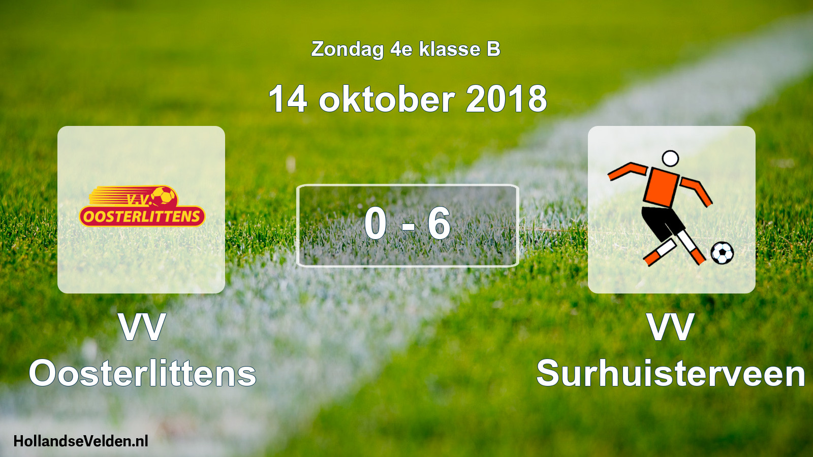 Total number of matches played: VV Oosterlittens - VV Surhuisterveen 0 - 6 (14 October 2018)