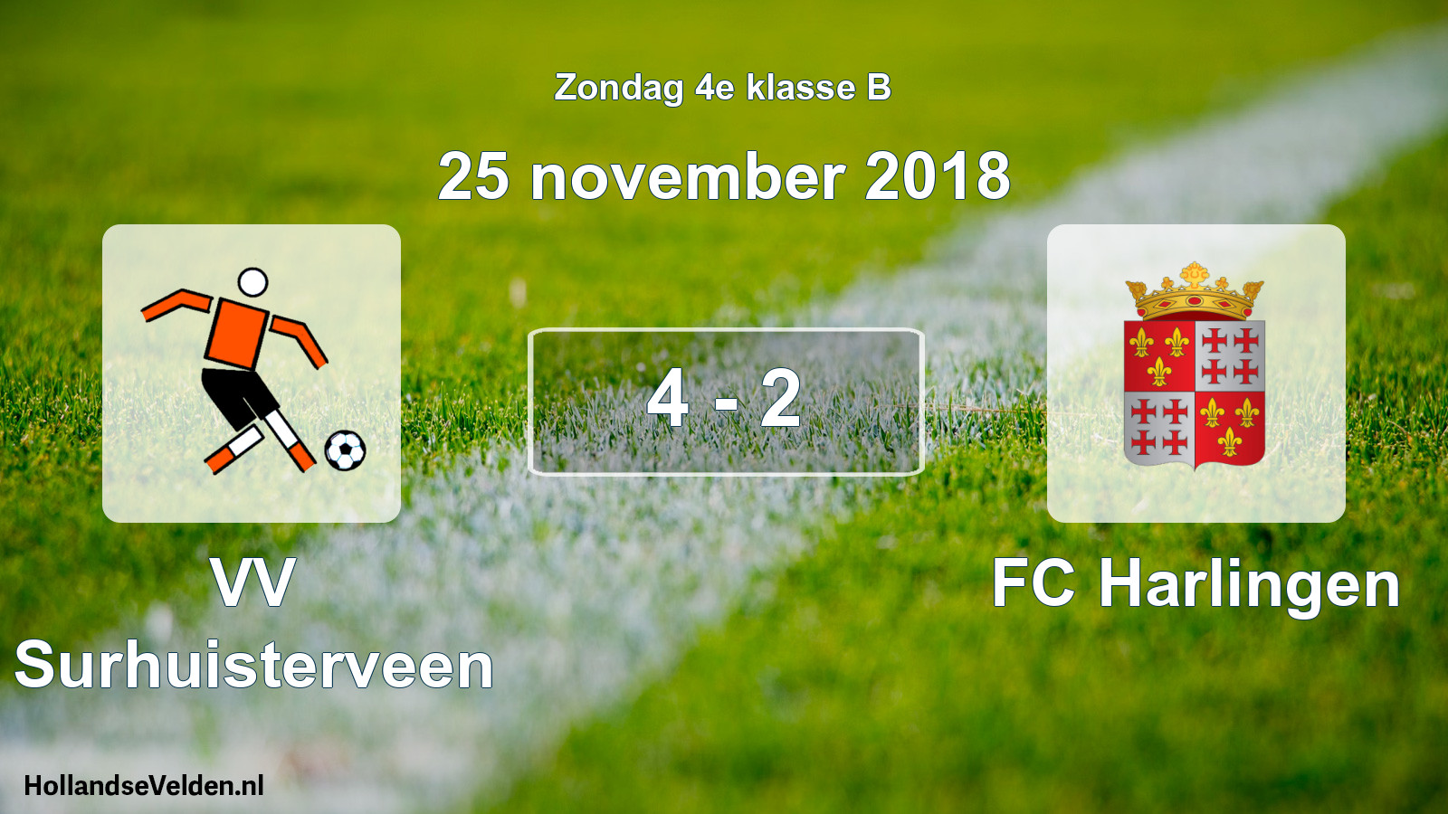 Total number of matches played: VV Surhuisterveen - FC Harlingen 4 - 2 (25 November 2018)