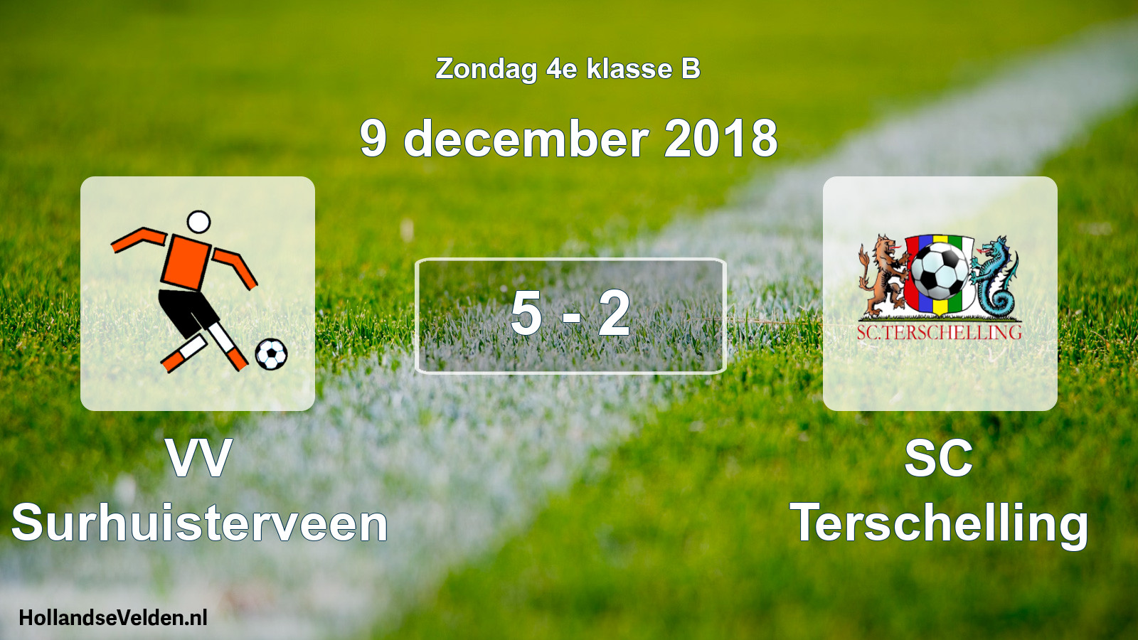 Total number of matches played: VV Surhuisterveen - SC Terschelling 5 - 2 (9 December 2018)