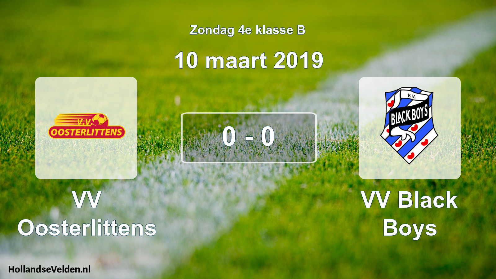 Total number of matches played: VV Oosterlittens - VV Black Boys 0 - 0 (10 March 2019)
