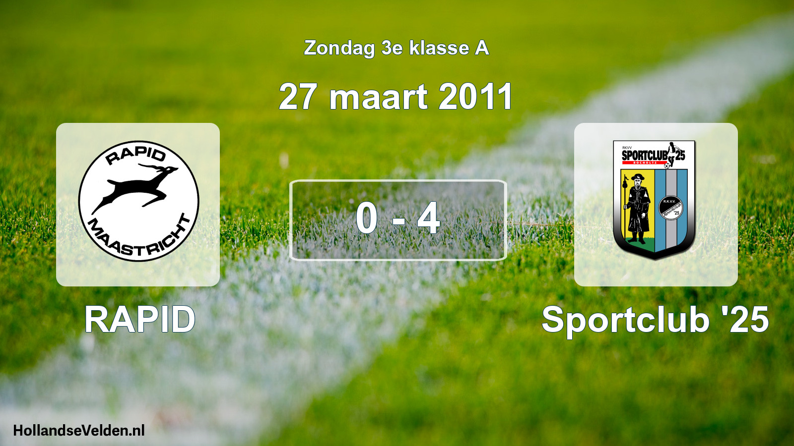 Total number of matches played: RAPID - Sportclub '25 0 - 4 (27 March 2011)