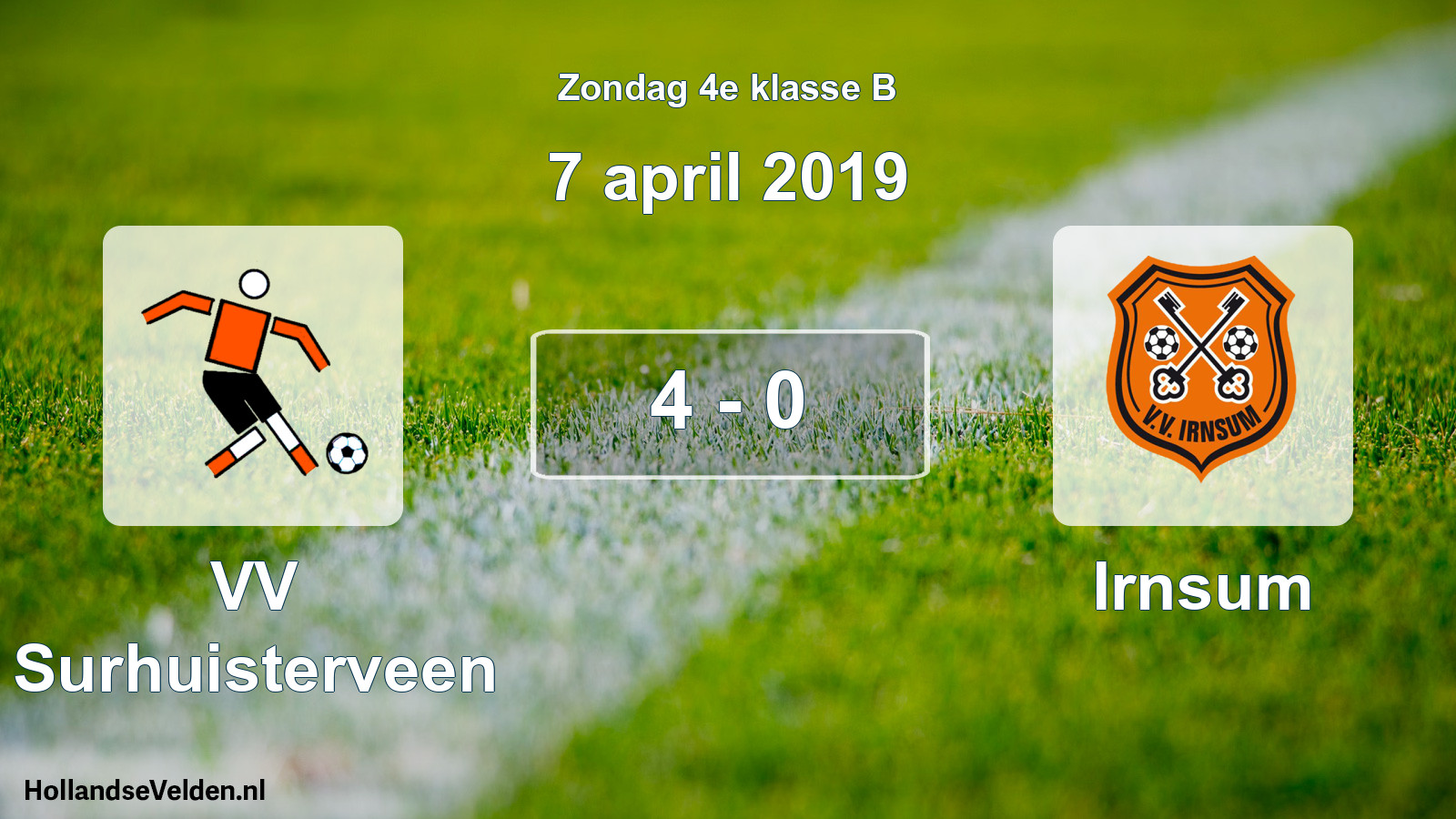 Total number of matches played: VV Surhuisterveen - Irnsum 4 - 0 (7 April 2019)
