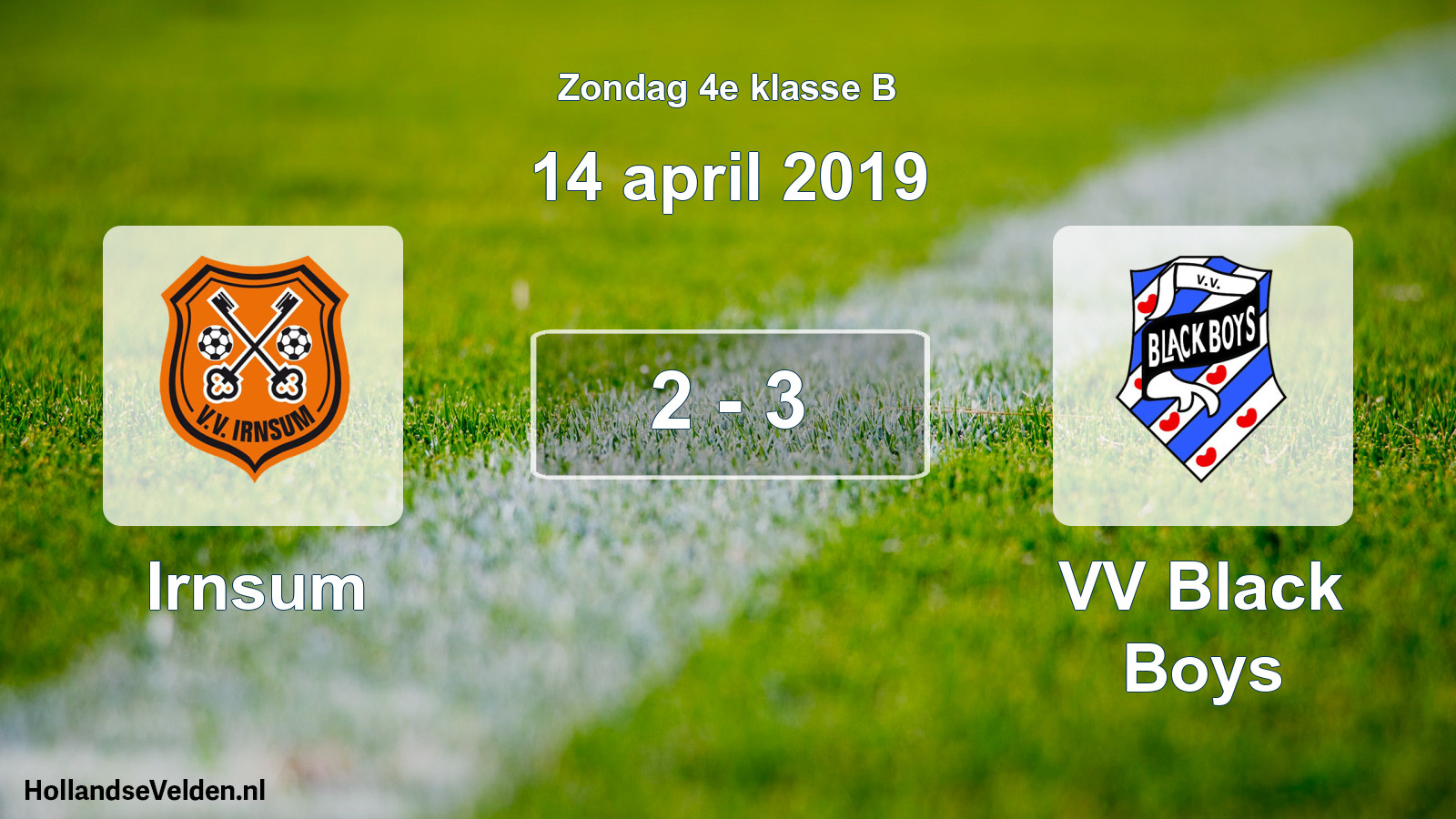 Total number of matches played: Irnsum - VV Black Boys 2 - 3 (14 April 2019)