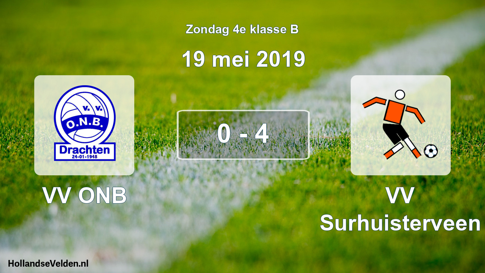 Total number of matches played: VV ONB - VV Surhuisterveen 0 - 4 (19 May 2019)