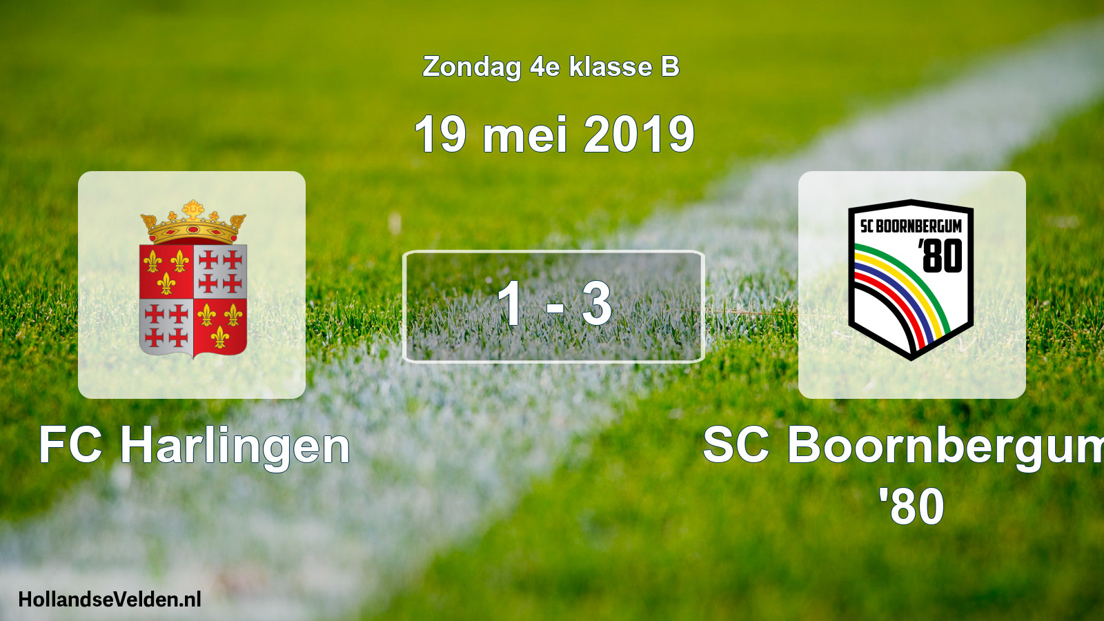 Total number of matches played: FC Harlingen - SC Boornbergum '80 1 - 3 (19 May 2019)