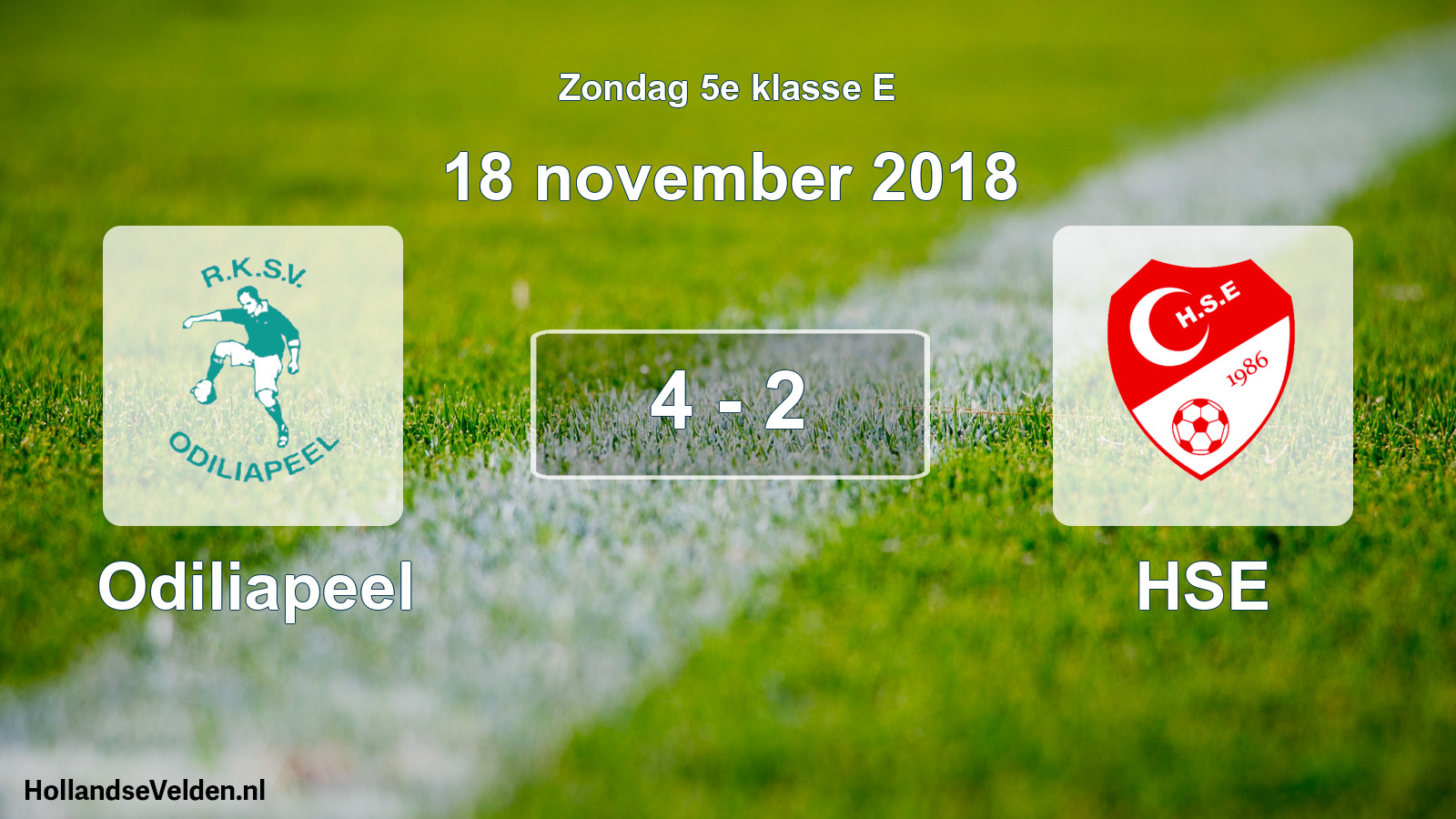 Total number of matches played: Odiliapeel - HSE 4 - 2 (18 November 2018)