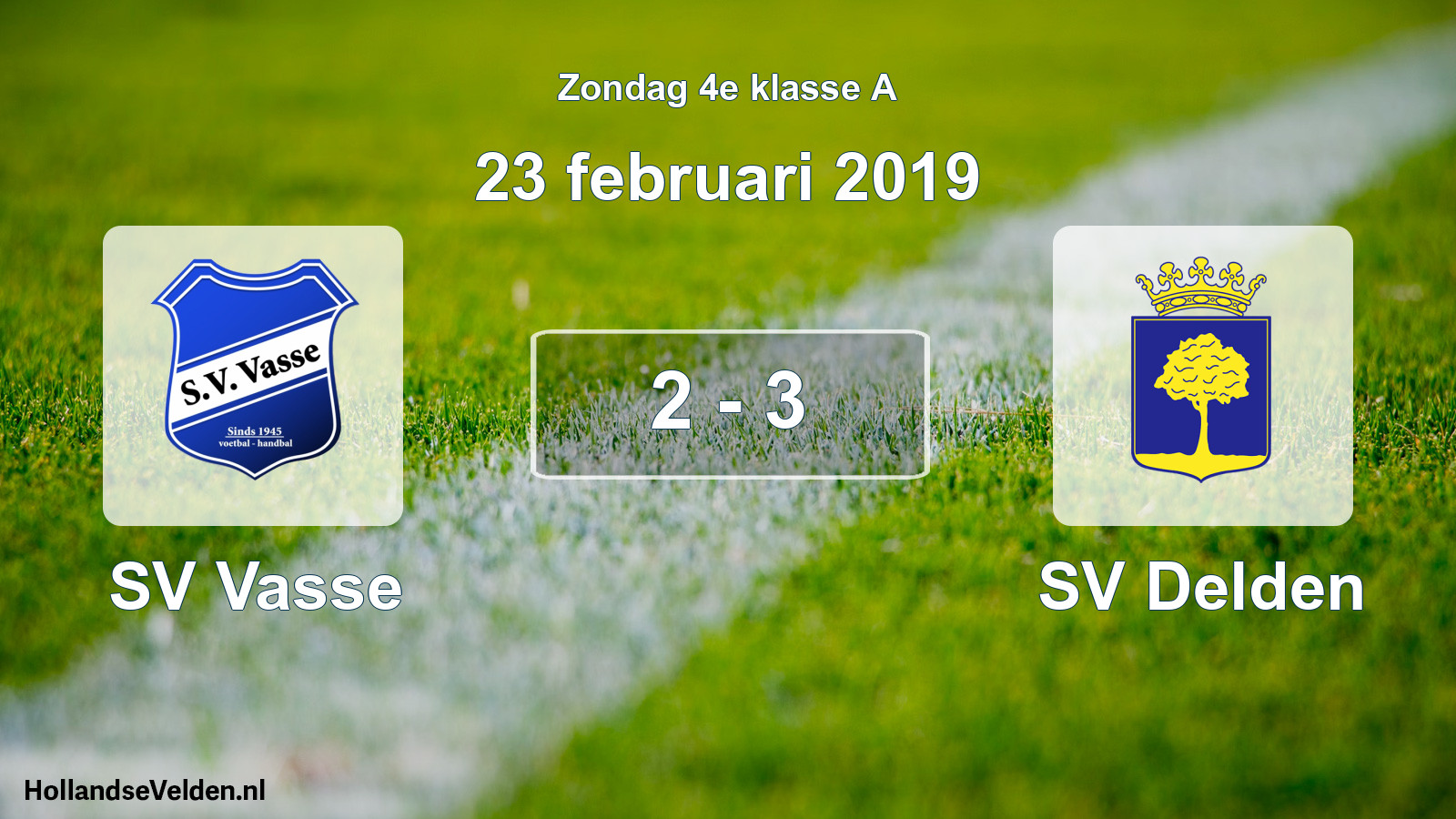 Total number of matches played: SV Vasse - SV Delden 2 - 3 (23 February 2019)