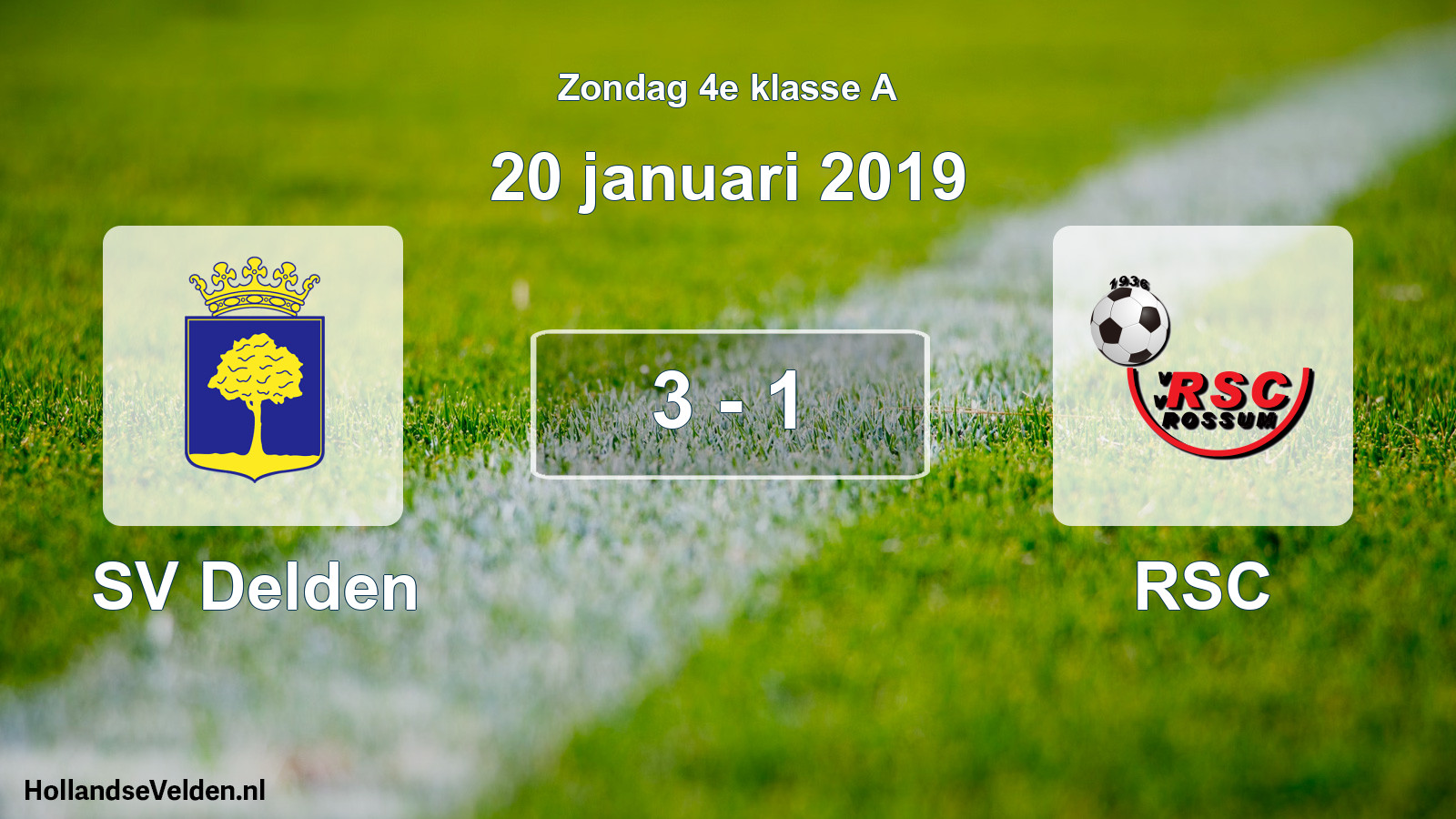 Total number of matches played: SV Delden - RSC 3 - 1 (20 January 2019)