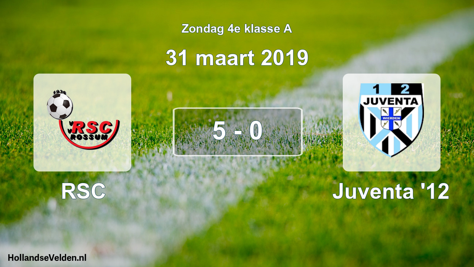 Total number of matches played: RSC - Juventa '12 5 - 0 (31 March 2019)
