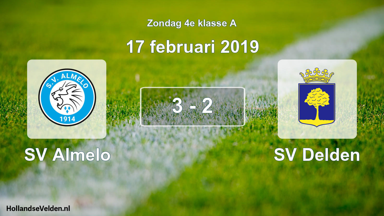 Total number of matches played: SV Almelo - SV Delden 3 - 2 (17 February 2019)