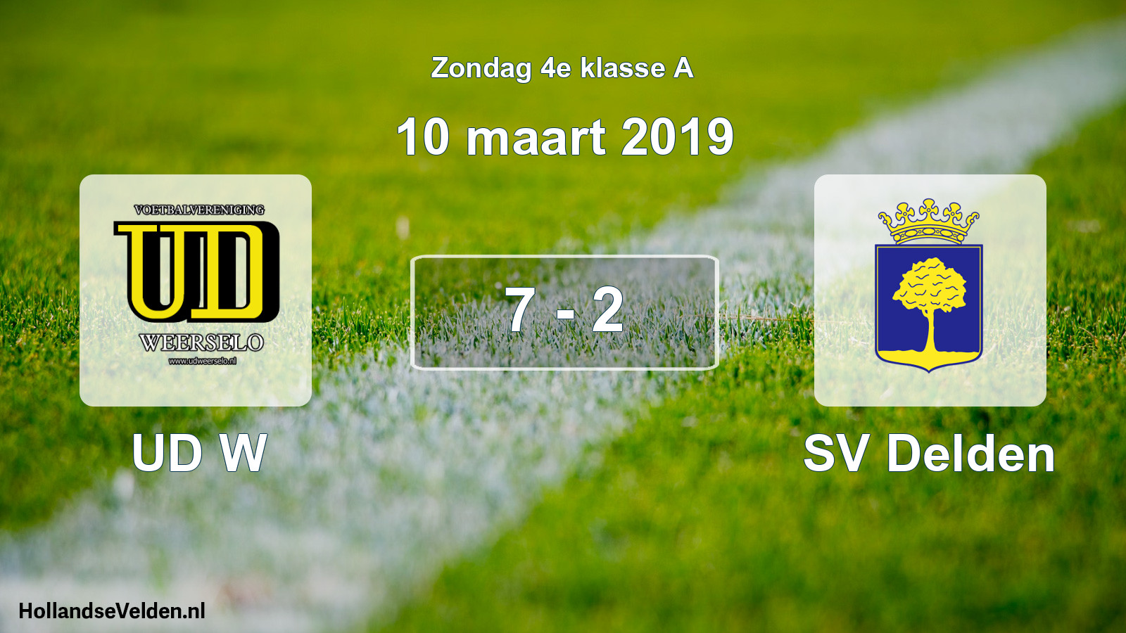 Total number of matches played: UD W - SV Delden 7 - 2 (10 March 2019)