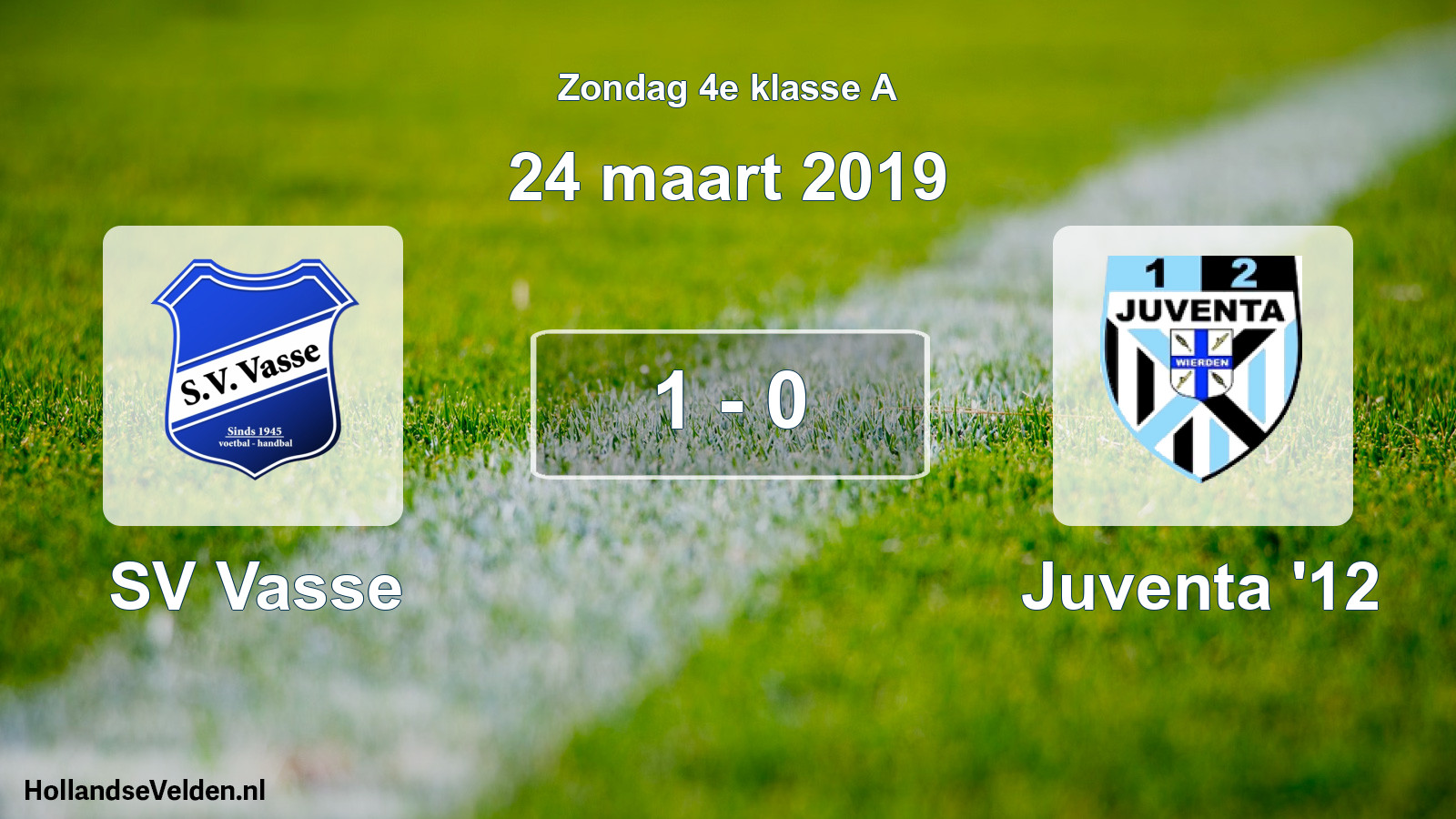 Total number of matches played: SV Vasse - Juventa '12 1 - 0 (24 March 2019)
