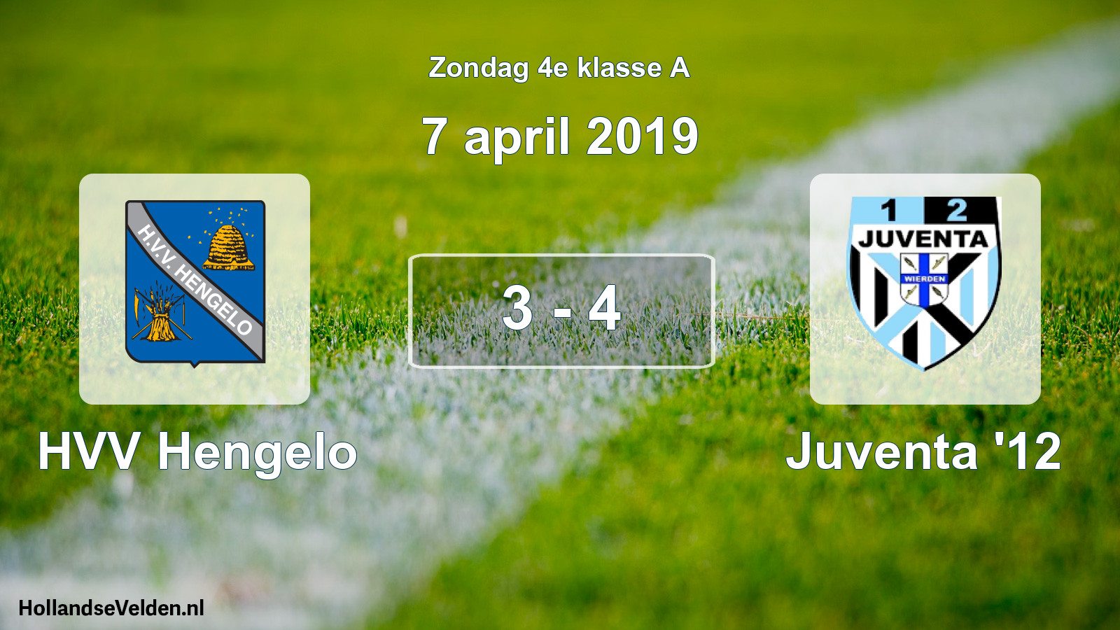 Total number of matches played: HVV Hengelo - Juventa '12 3 - 4 (7 April 2019)
