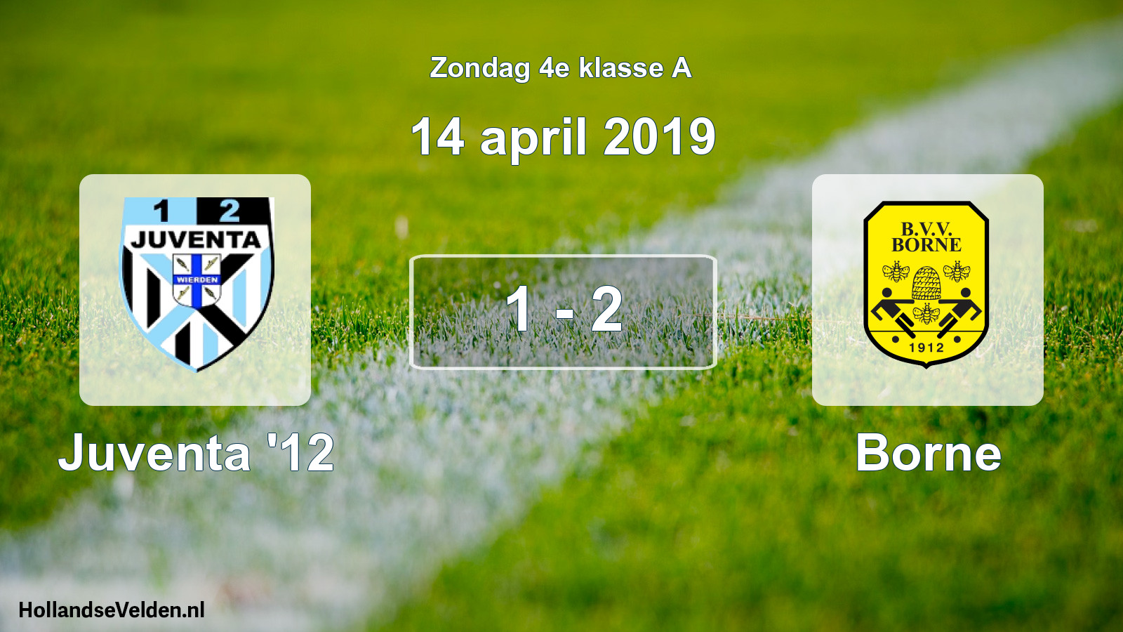 Total number of matches played: Juventa '12 - Borne 1 - 2 (14 April 2019)