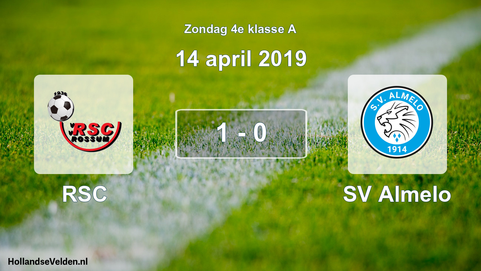 Total number of matches played: RSC - SV Almelo 1 - 0 (14 April 2019)