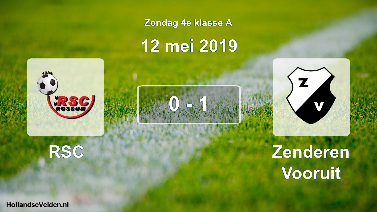 Total number of matches played: RSC - Zenderen Vooruit 0 - 1 (12 May 2019)
