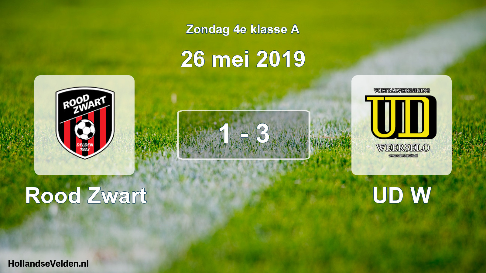 Total number of matches played: Rood Zwart - UD W 1 - 3 (26 May 2019)