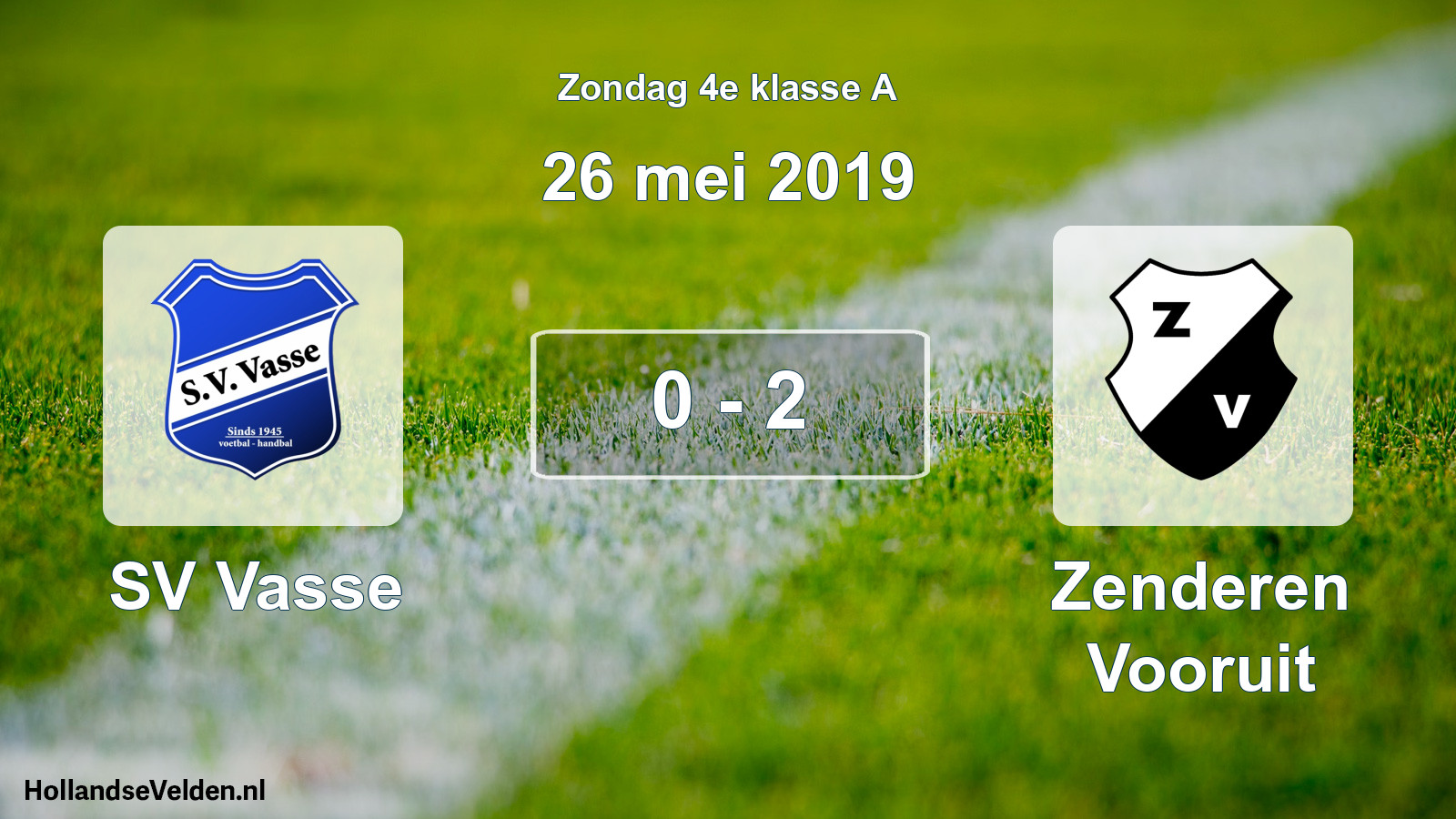 Total number of matches played: SV Vasse - Zenderen Vooruit 0 - 2 (26 May 2019)