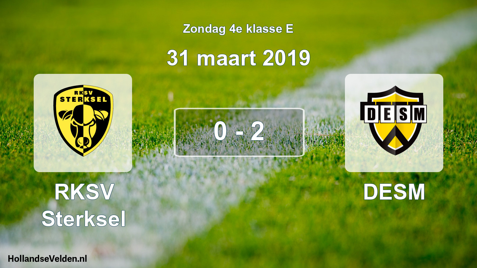 Total number of matches played: RKSV Sterksel - DESM 0 - 2 (31 March 2019)