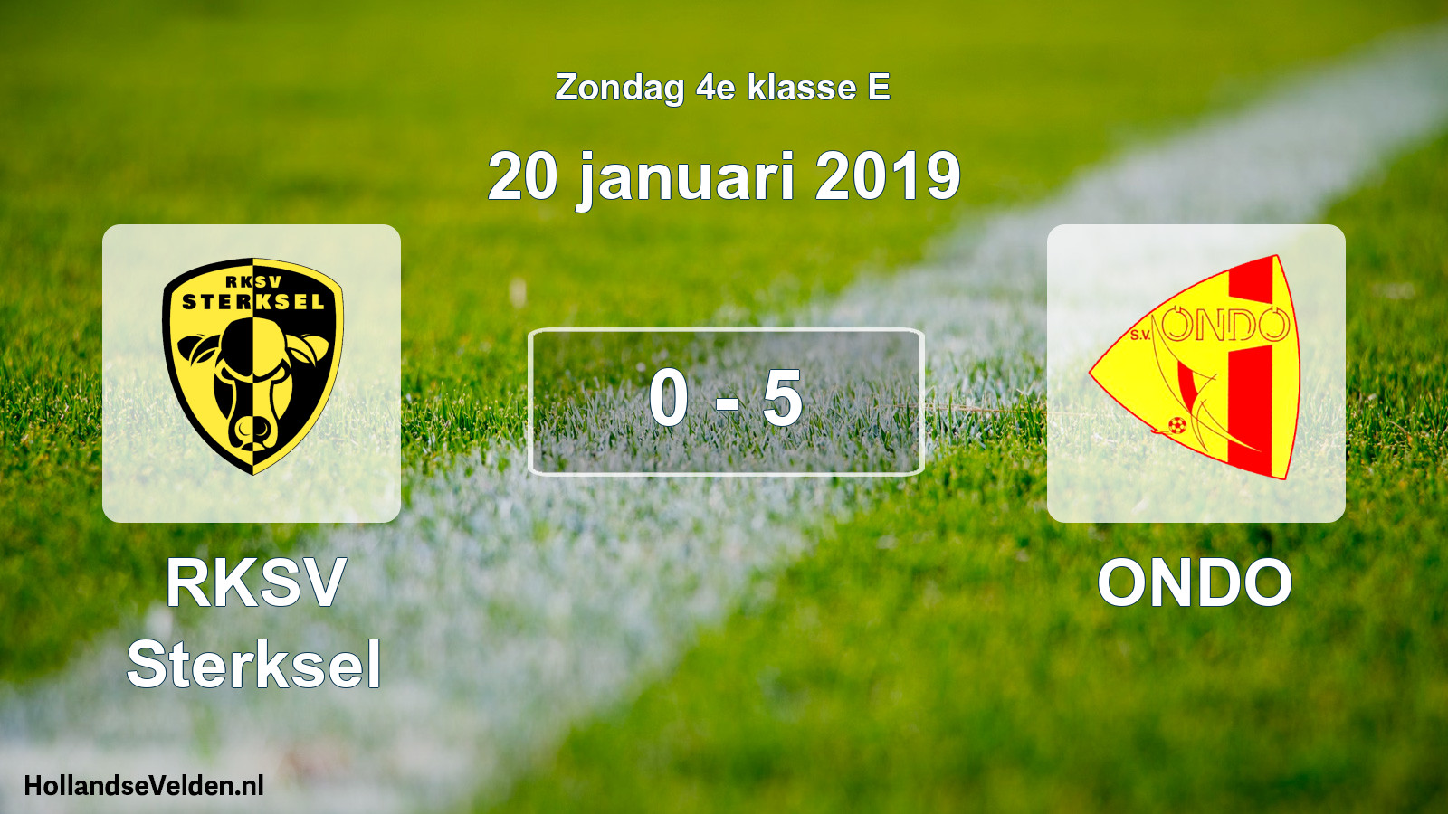 Total number of matches played: RKSV Sterksel - ONDO 0 - 5 (20 January 2019)