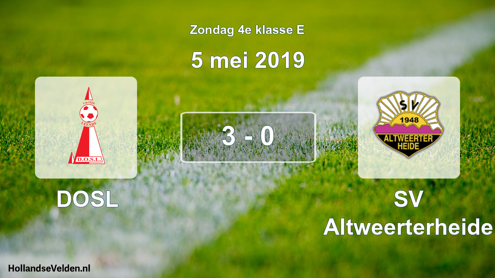 Total number of matches played: DOSL - SV Altweerterheide 3 - 0 (5 May 2019)