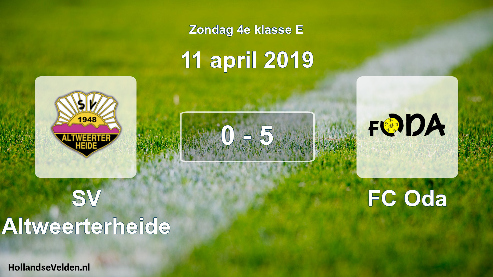 Total number of matches played: SV Altweerterheide - FC Oda 0 - 5 (11 April 2019)