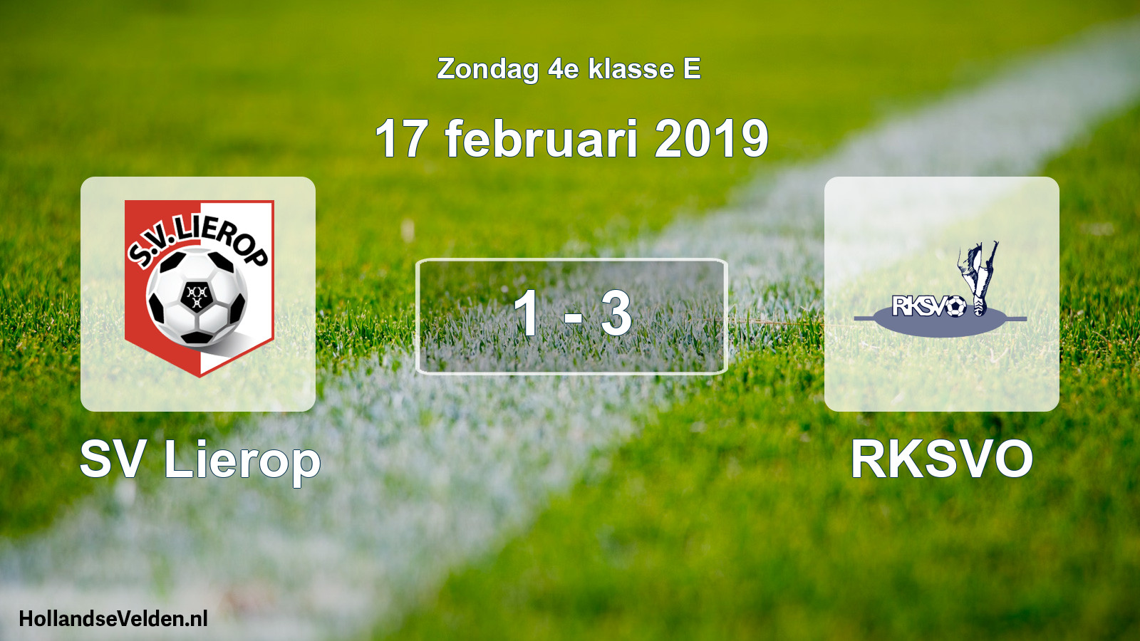 Total number of matches played: SV Lierop - RKSVO 1 - 3 (17 February 2019)