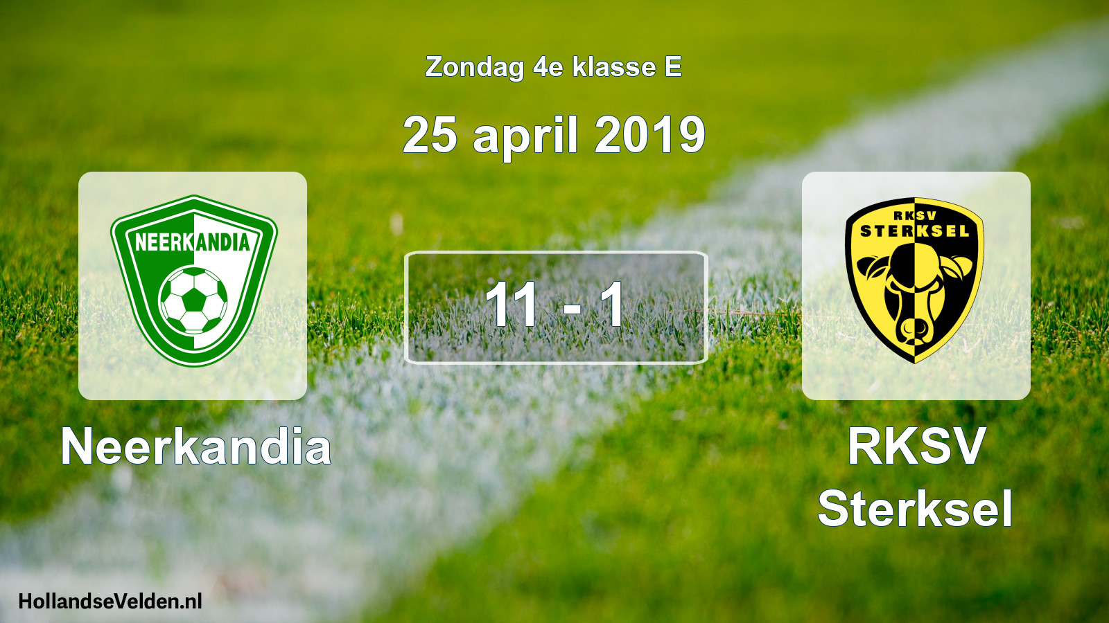 Total number of matches played: Neerkandia - RKSV Sterksel 11 - 1 (25 April 2019)