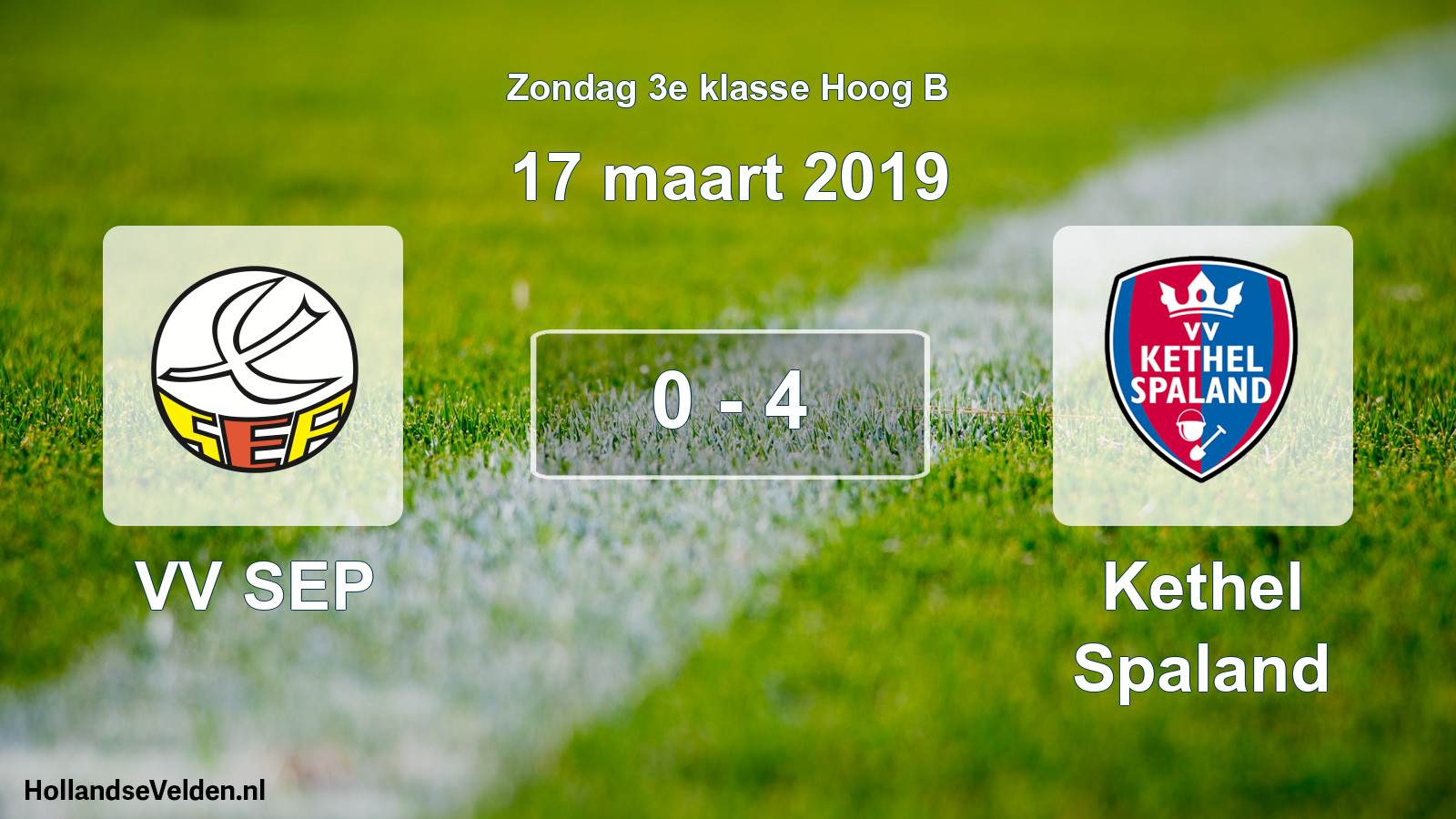 Total number of matches played: VV SEP - Kethel Spaland 0 - 4 (17 March 2019)