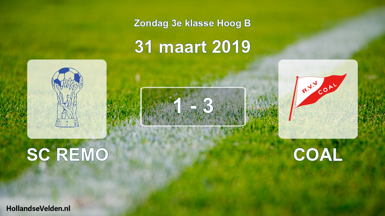 Total number of matches played: SC REMO - COAL 1 - 3 (31 March 2019)