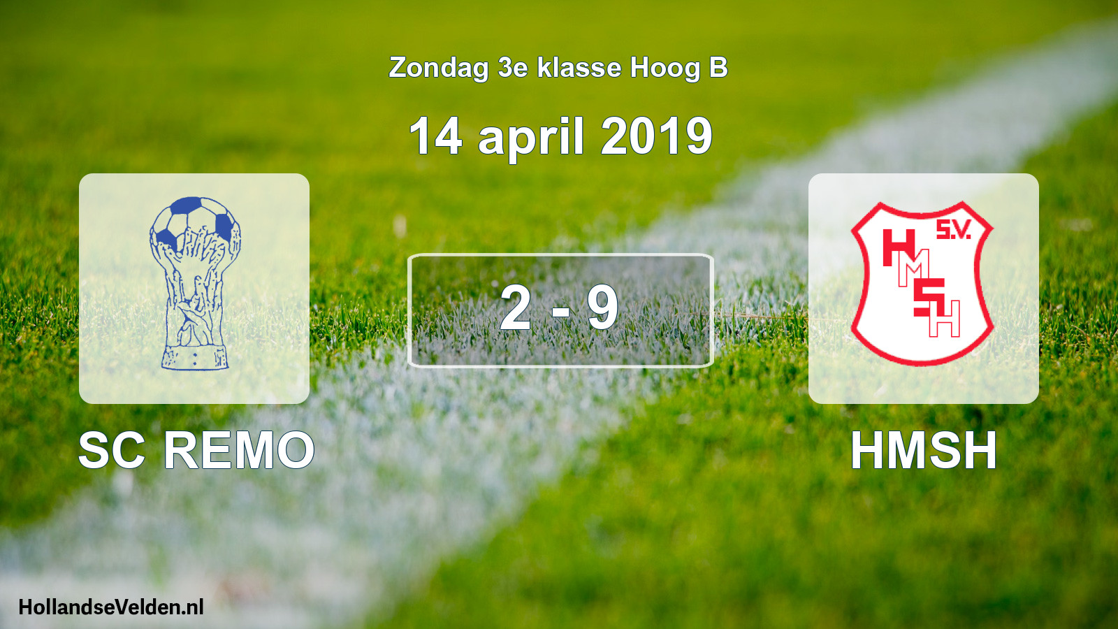 Total number of matches played: SC REMO - HMSH 2 - 9 (14 April 2019)