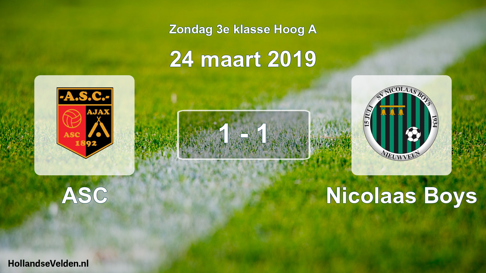 Total number of matches played: ASC - Nicolaas Boys 1 - 1 (24 March 2019)