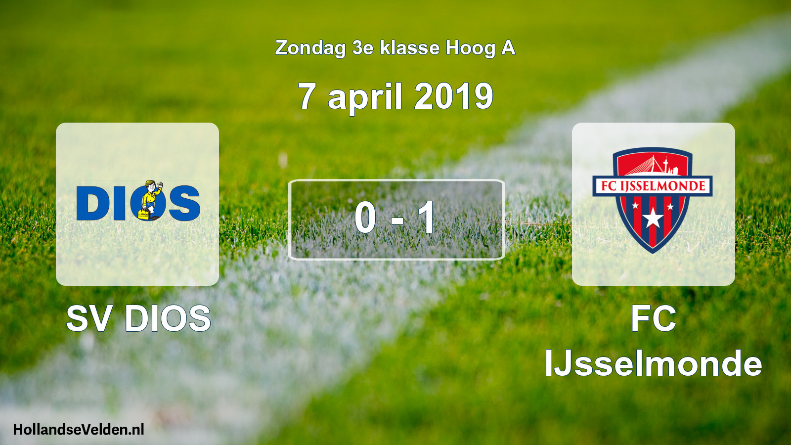 Total number of matches played: SV DIOS - FC IJsselmonde 0 - 1 (7 April 2019)