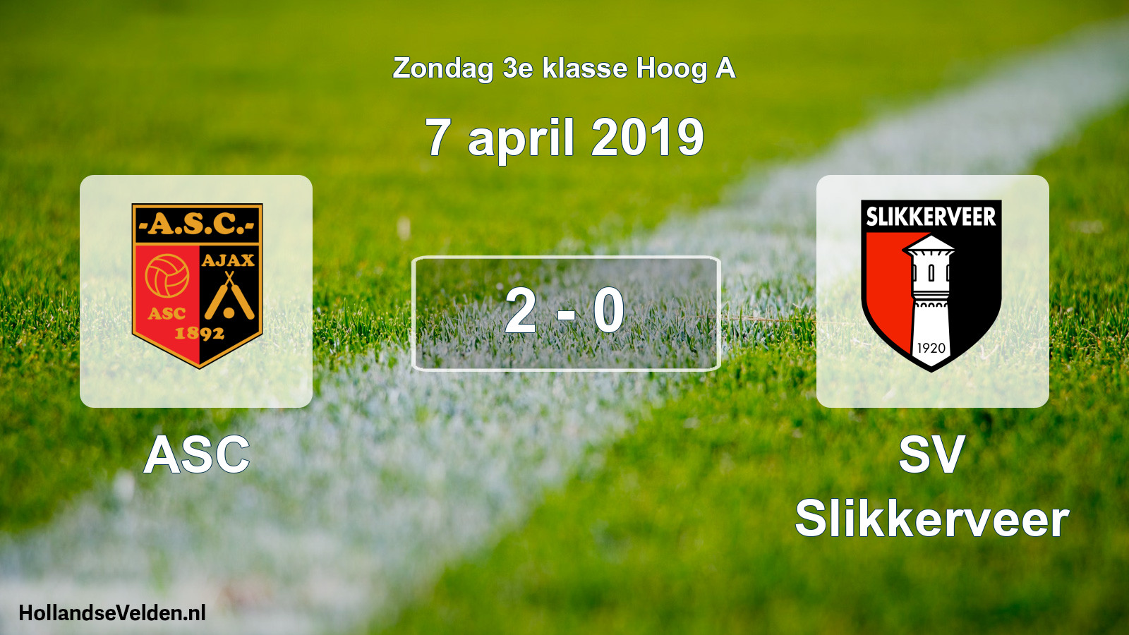 Total number of matches played: ASC - SV Slikkerveer 2 - 0 (7 April 2019)