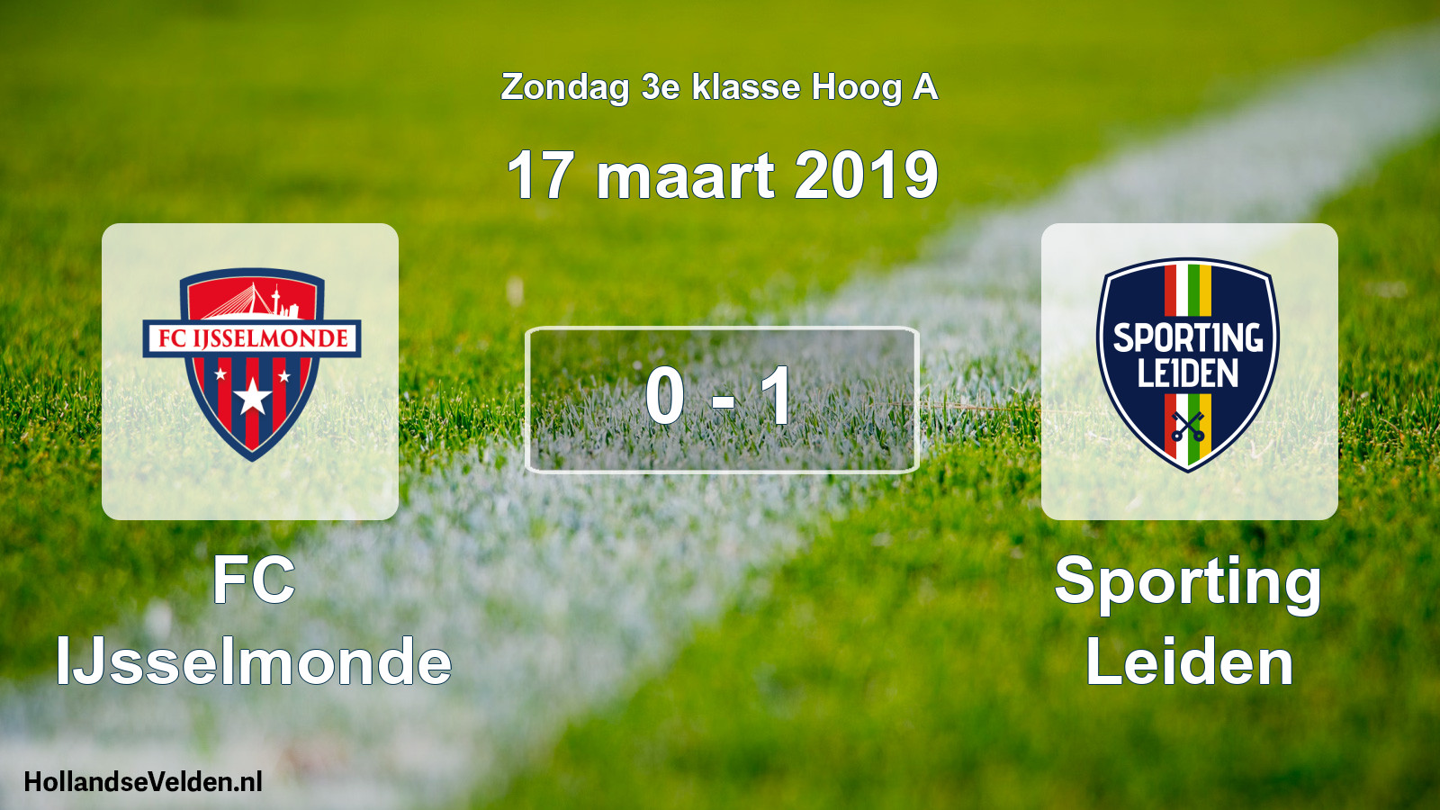 Total number of matches played: FC IJsselmonde - Sporting Leiden 0 - 1 (17 March 2019)