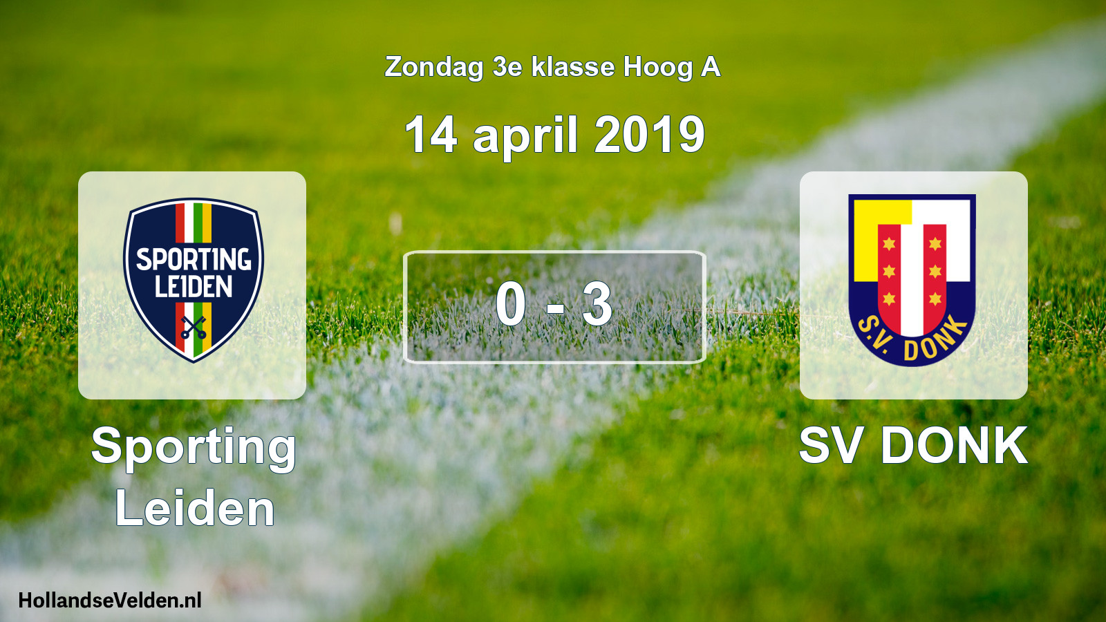 Total number of matches played: Sporting Leiden - SV DONK 0 - 3 (14 April 2019)