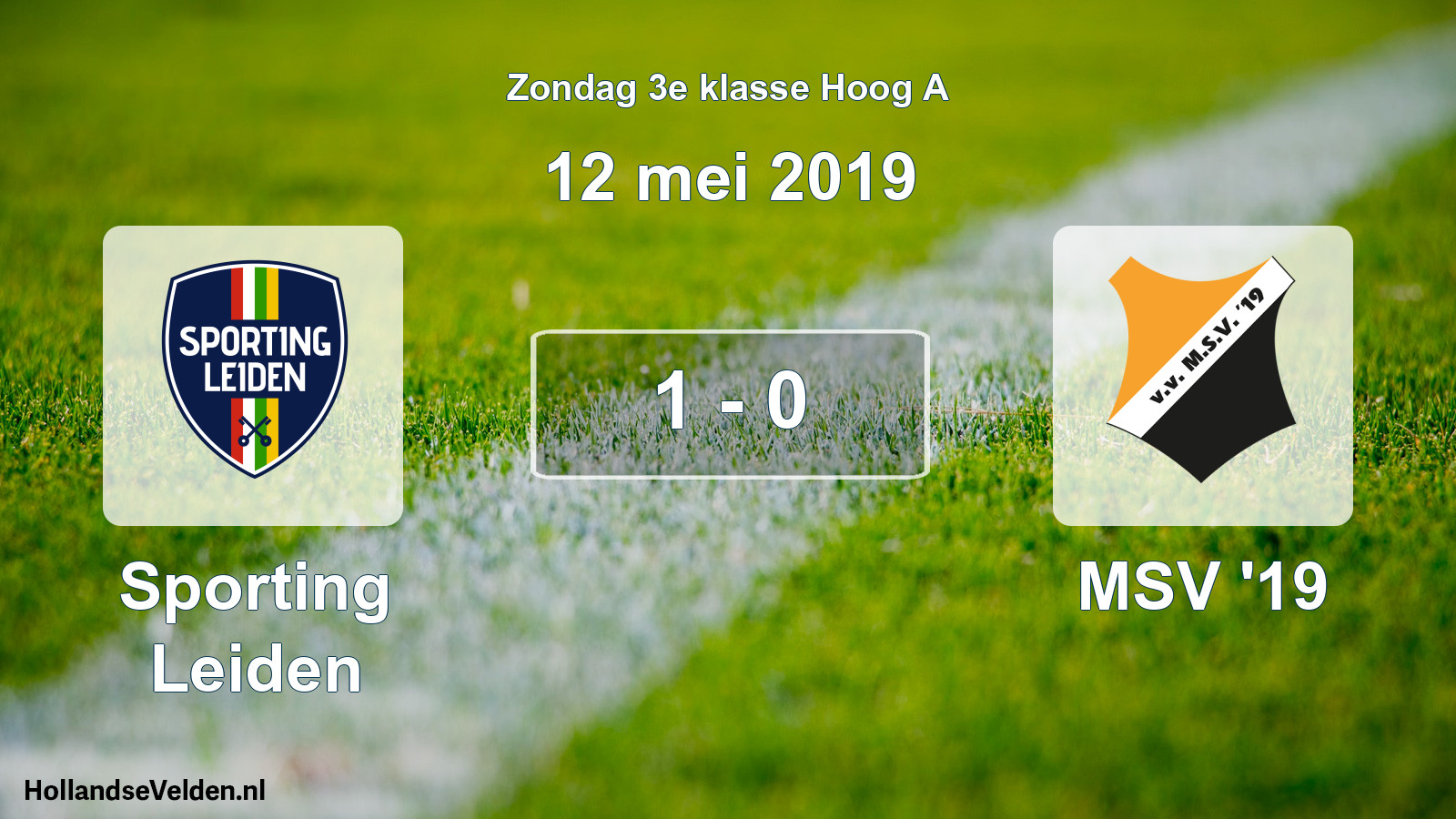 Total number of matches played: Sporting Leiden - MSV '19 1 - 0 (12 May 2019)