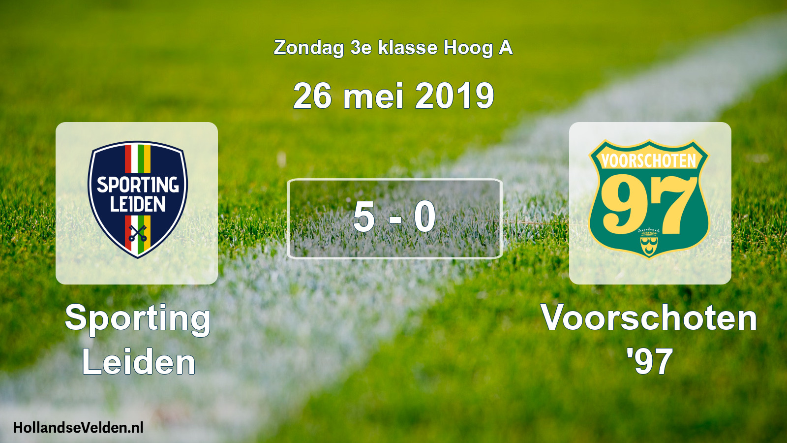 Total number of matches played: Sporting Leiden - Voorschoten '97 5 - 0 (26 May 2019)