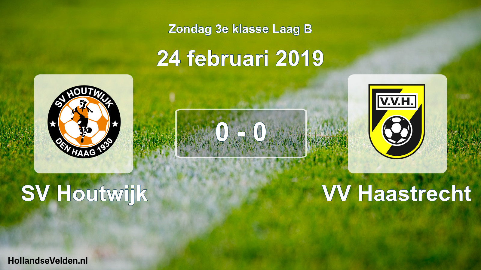 Total number of matches played: SV Houtwijk - VV Haastrecht 0 - 0 (24 February 2019)