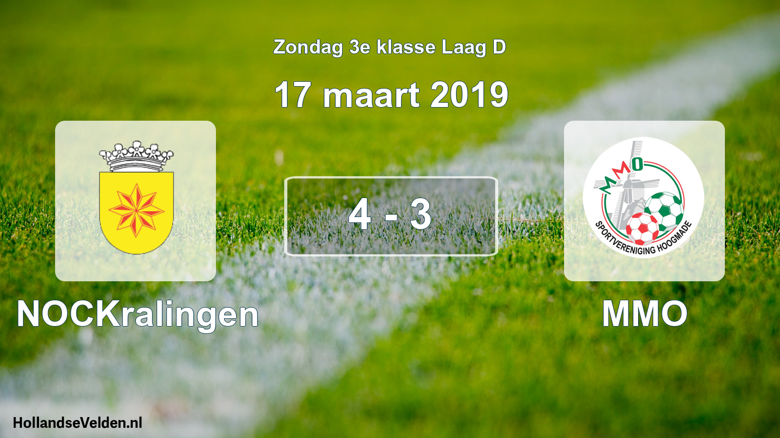 Total number of matches played: NOCKralingen - MMO 4 - 3 (17 March 2019)