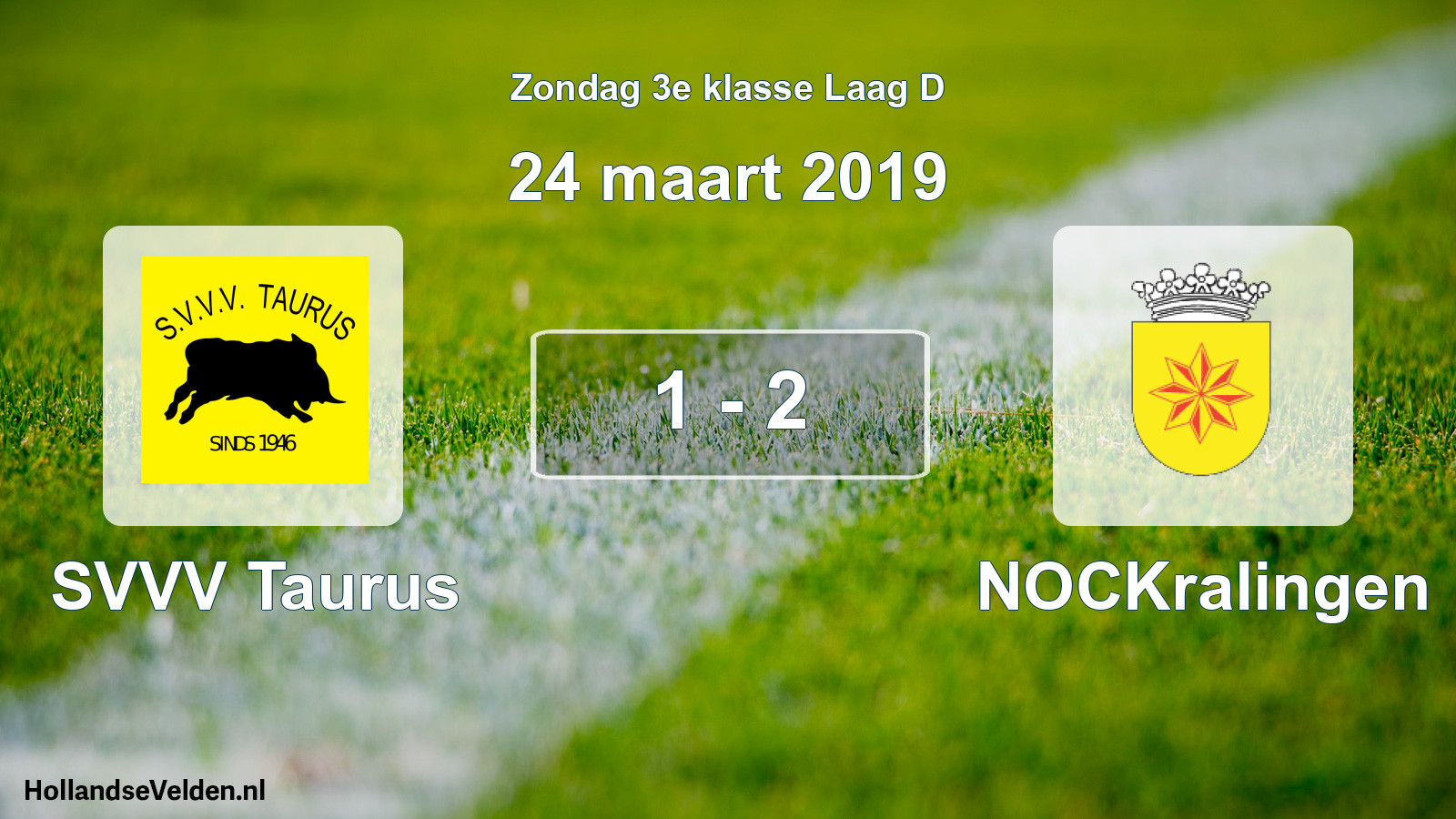 Total number of matches played: SVVV Taurus - NOCKralingen 1 - 2 (24 March 2019)