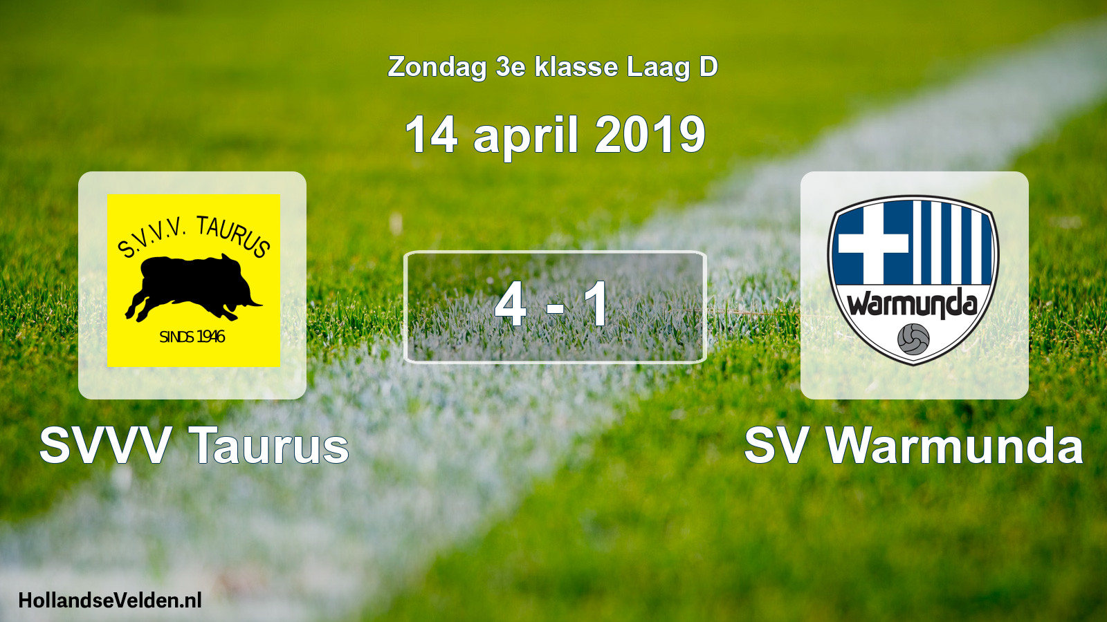 Total number of matches played: SVVV Taurus - SV Warmunda 4 - 1 (14 April 2019)