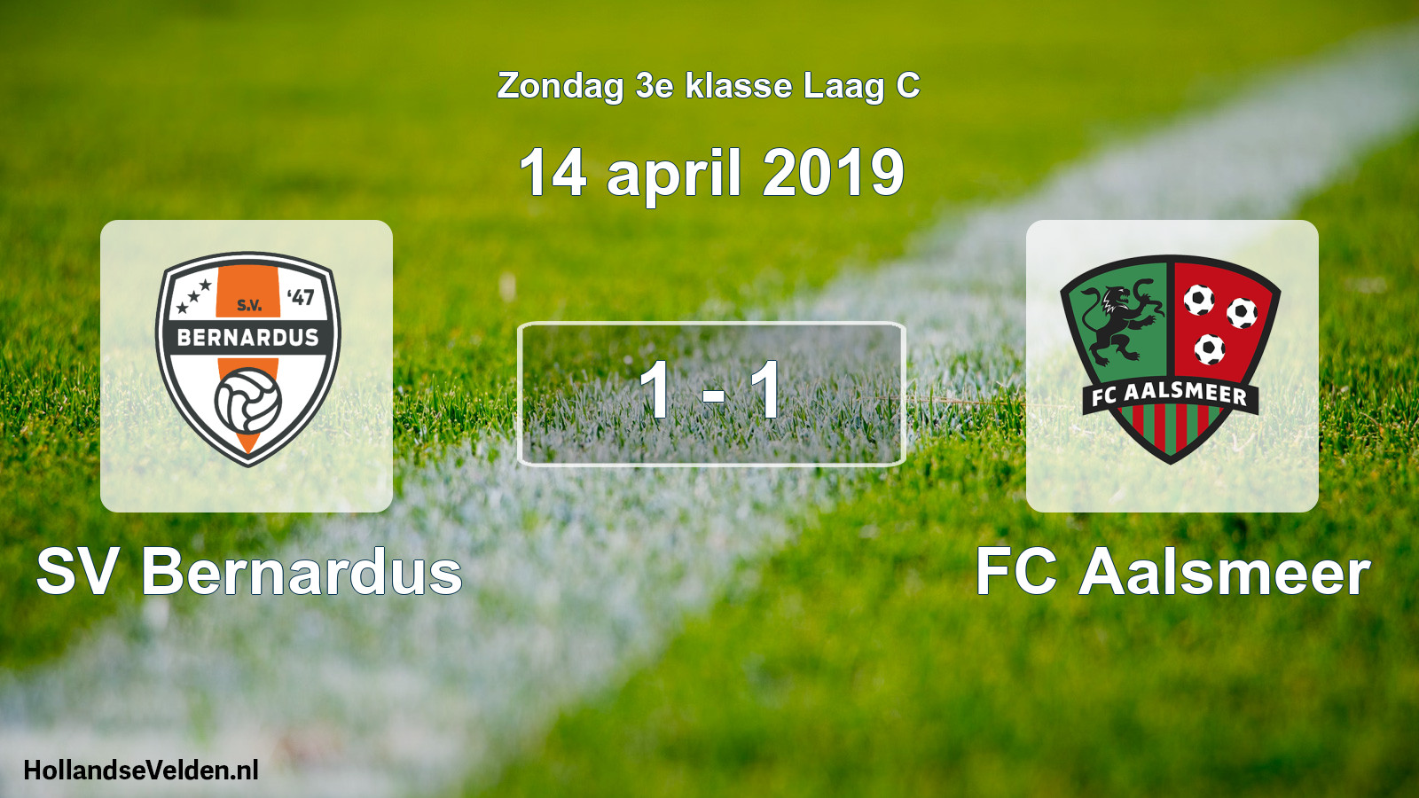 Total number of matches played: SV Bernardus - FC Aalsmeer 1 - 1 (14 April 2019)